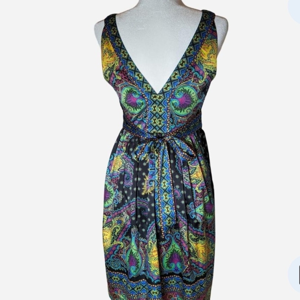 Pre-owned Vibrant Paisley Maxi Dress - Picture 2 of 8